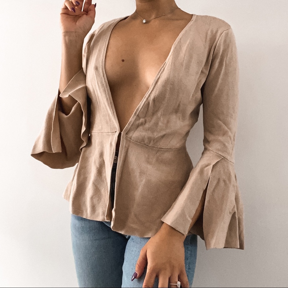 New York and Company trumpet sleeve cardigan